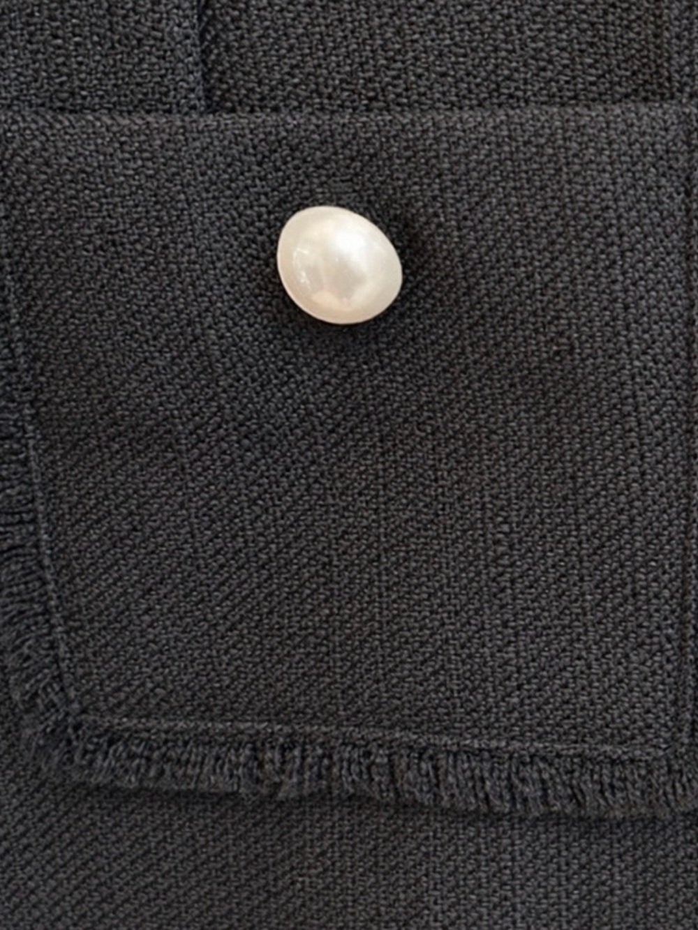 NWT Karl Lagerfeld Paris Sleeveless Black Tweed Shift Dress Pearl Accent Size 6 - Picture 10 of 15